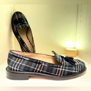 Plaid Tassel Loafers- Ann Taylor